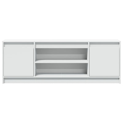 TV-taso LED-valoilla valkoinen 139,5x34x50 cm tekninen puu