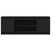 TV-taso musta LED-valoilla 139,5x34x50 cm tekninen puu