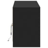 TV-taso musta LED-valoilla 139,5x34x50 cm tekninen puu