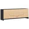 TV-taso musta LED-valoilla 139,5x34x50 cm tekninen puu