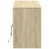 TV-taso LED-valoilla Sonoma-tammi 139,5x34x50 cm tekninen puu