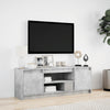 TV-taso LED-valoilla betoninharmaa 139,5x34x50 cm tekninen puu
