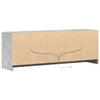 TV-taso LED-valoilla betoninharmaa 139,5x34x50 cm tekninen puu