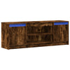 TV-taso LED-valoilla savutammi 139,5x34x50 cm tekninen puu