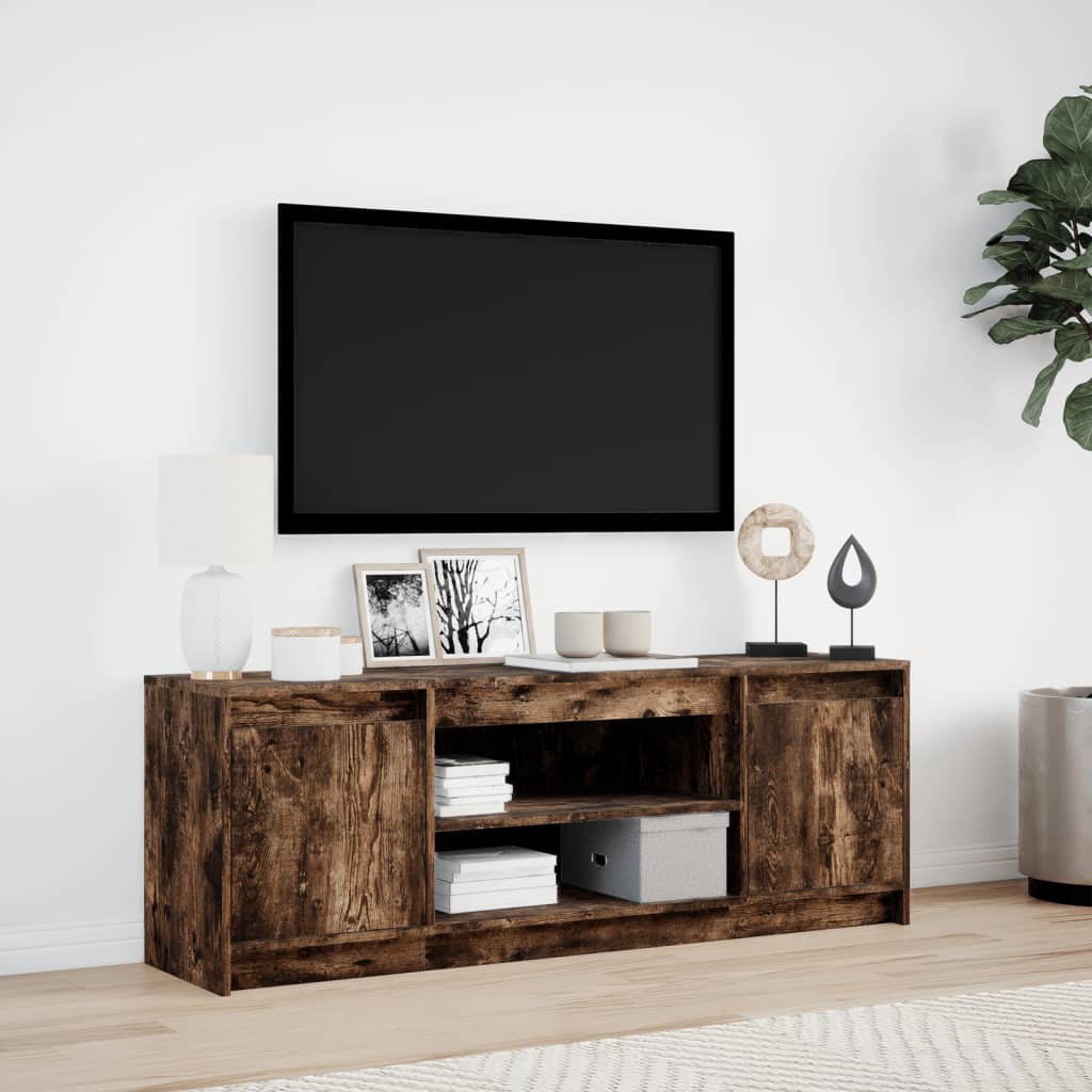 Savutammi tv-taso led-valoilla Basch 139,5x34x50cm (puinen)