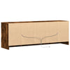 TV-taso LED-valoilla savutammi 139,5x34x50 cm tekninen puu