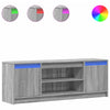 TV-taso LED-valoilla harmaa Sonoma 139,5x34x50 cm tekninen puu