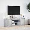 TV-taso LED-valoilla harmaa Sonoma 139,5x34x50 cm tekninen puu