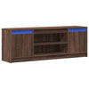 TV-taso LED-valoilla ruskea tammi 139,5x34x50 cm tekninen puu