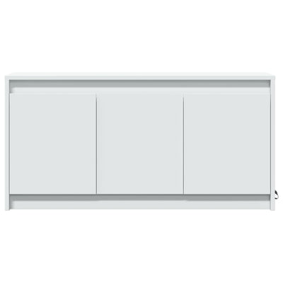 TV-taso LED-valoilla valkoinen 100x34x50 cm tekninen puu