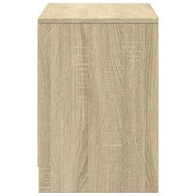 TV-taso LED-valoilla Sonoma-tammi 100x34x50 cm tekninen puu
