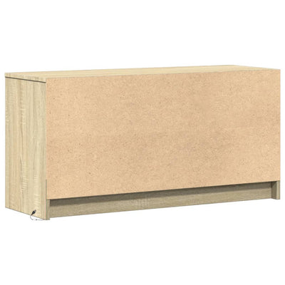TV-taso LED-valoilla Sonoma-tammi 100x34x50 cm tekninen puu
