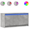 TV-taso LED-valoilla betoninharmaa 100x34x50 cm tekninen puu