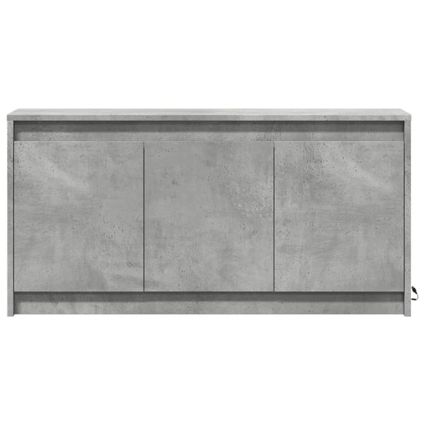 TV-taso LED-valoilla betoninharmaa 100x34x50 cm tekninen puu