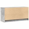 TV-taso LED-valoilla betoninharmaa 100x34x50 cm tekninen puu