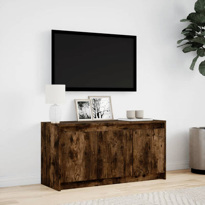 TV-taso LED-valoilla savutammi 100x34x50 cm tekninen puu