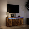 TV-taso LED-valoilla savutammi 100x34x50 cm tekninen puu