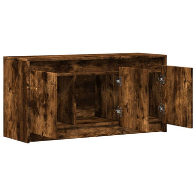 TV-taso LED-valoilla savutammi 100x34x50 cm tekninen puu