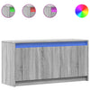 TV-taso LED-valoilla harmaa Sonoma 100x34x50 cm tekninen puu