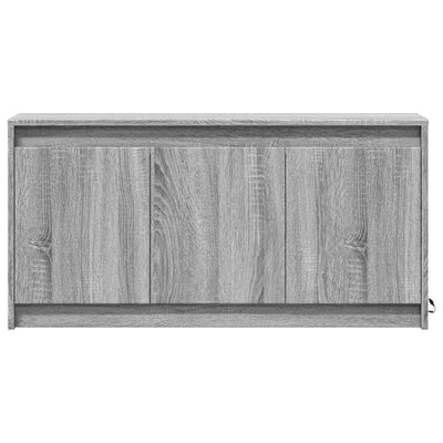 TV-taso LED-valoilla harmaa Sonoma 100x34x50 cm tekninen puu