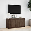 TV-taso LED-valoilla ruskea tammi 100x34x50 cm tekninen puu