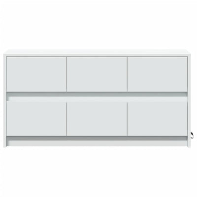 Valkoinen tv-taso led-valoilla Franghiu 100x34x50cm (puinen)