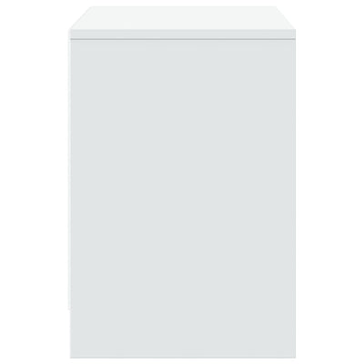 TV-taso LED-valoilla valkoinen 100x34x50 cm tekninen puu