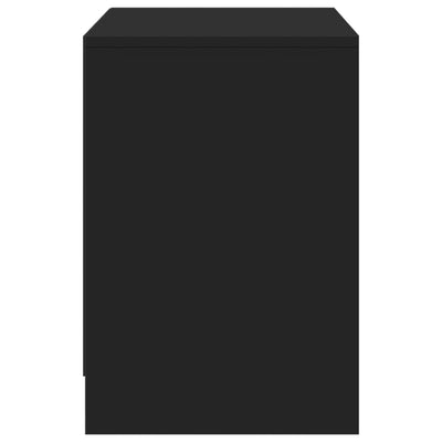 TV-taso musta LED-valoilla 100x34x50 cm tekninen puu
