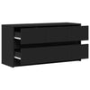 TV-taso musta LED-valoilla 100x34x50 cm tekninen puu