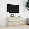 TV-taso LED-valoilla Sonoma-tammi 100x34x50 cm tekninen puu
