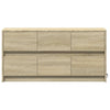 TV-taso LED-valoilla Sonoma-tammi 100x34x50 cm tekninen puu