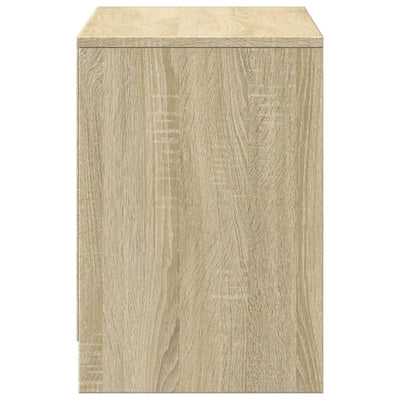 TV-taso LED-valoilla Sonoma-tammi 100x34x50 cm tekninen puu
