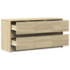 TV-taso LED-valoilla Sonoma-tammi 100x34x50 cm tekninen puu