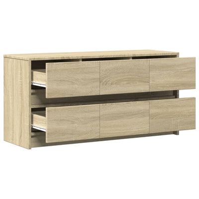 TV-taso LED-valoilla Sonoma-tammi 100x34x50 cm tekninen puu