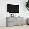 TV-taso LED-valoilla betoninharmaa 100x34x50 cm tekninen puu