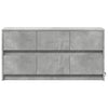 TV-taso LED-valoilla betoninharmaa 100x34x50 cm tekninen puu