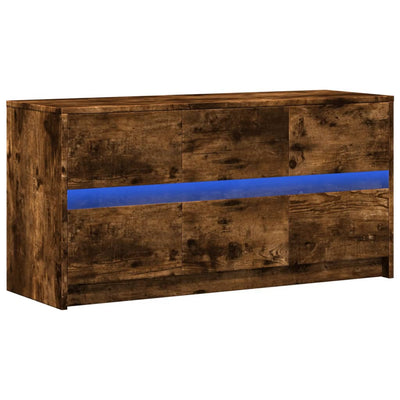 TV-taso LED-valoilla savutammi 100x34x50 cm tekninen puu