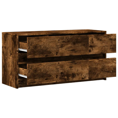 TV-taso LED-valoilla savutammi 100x34x50 cm tekninen puu
