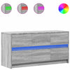 TV-taso LED-valoilla harmaa Sonoma 100x34x50 cm tekninen puu