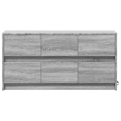 TV-taso LED-valoilla harmaa Sonoma 100x34x50 cm tekninen puu