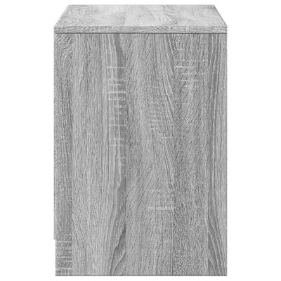 TV-taso LED-valoilla harmaa Sonoma 100x34x50 cm tekninen puu