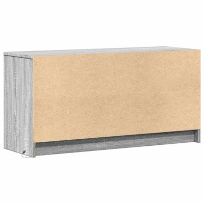 TV-taso LED-valoilla harmaa Sonoma 100x34x50 cm tekninen puu