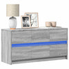 TV-taso LED-valoilla harmaa Sonoma 100x34x50 cm tekninen puu