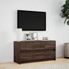 TV-taso LED-valoilla ruskea tammi 100x34x50 cm tekninen puu