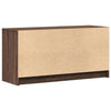 TV-taso LED-valoilla ruskea tammi 100x34x50 cm tekninen puu