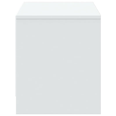 TV-taso LED-valoilla valkoinen 97x34x40 cm tekninen puu