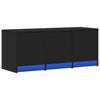 TV-taso LED-valoilla musta 97x34x40 cm tekninen puu