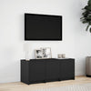 TV-taso LED-valoilla musta 97x34x40 cm tekninen puu