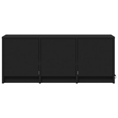 TV-taso LED-valoilla musta 97x34x40 cm tekninen puu