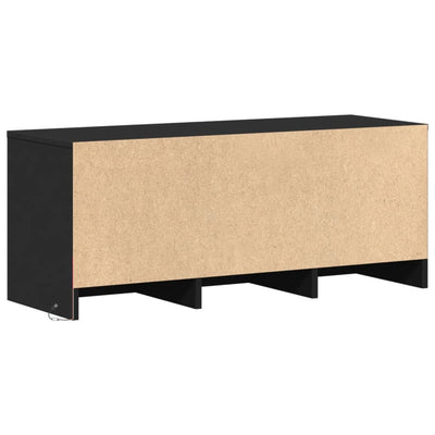 TV-taso LED-valoilla musta 97x34x40 cm tekninen puu